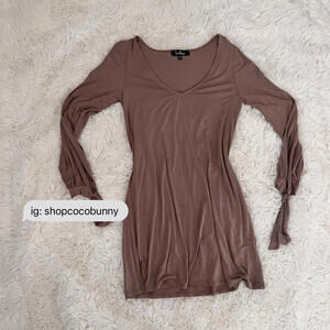 lulus glory of love taupe shift dress